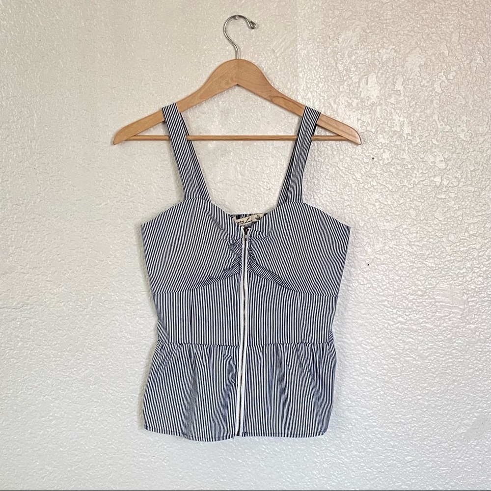 Zipper Striped Top